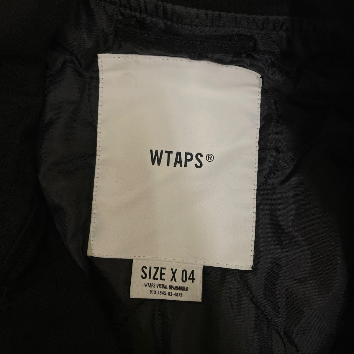 WTAPS 24AWSMOCK COAT スモックコート コットンサージミリタリーサージ ロゴ刺繍 コート242WVDT-JKM03 古着・中古-5枚目のアイテム画像