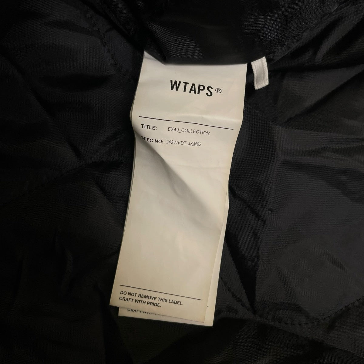 WTAPS 24AWSMOCK COAT スモックコート コットンサージミリタリーサージ ロゴ刺繍 コート242WVDT-JKM03 古着・中古-6枚目のアイテム画像