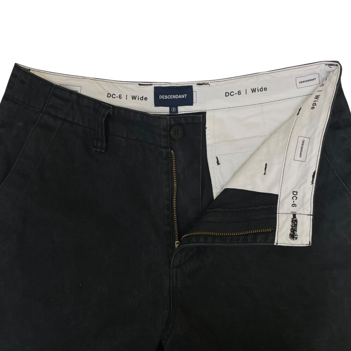 TWILL TROUSERSコットンパンツ ワイドストレートパンツDC 6