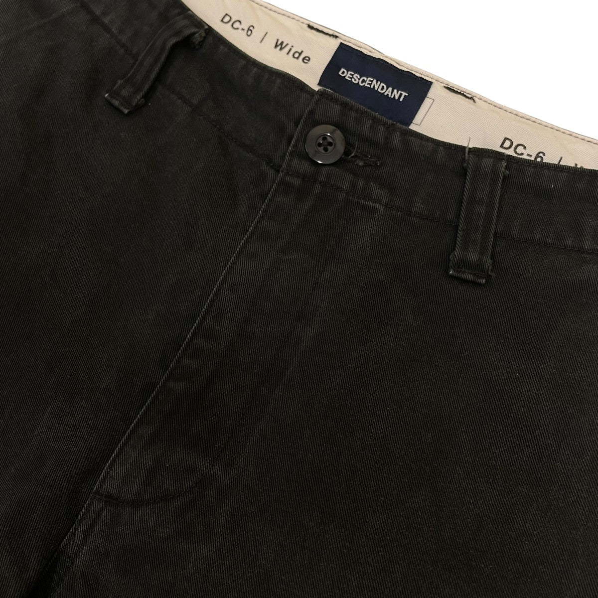 TWILL TROUSERSコットンパンツ ワイドストレートパンツDC 6