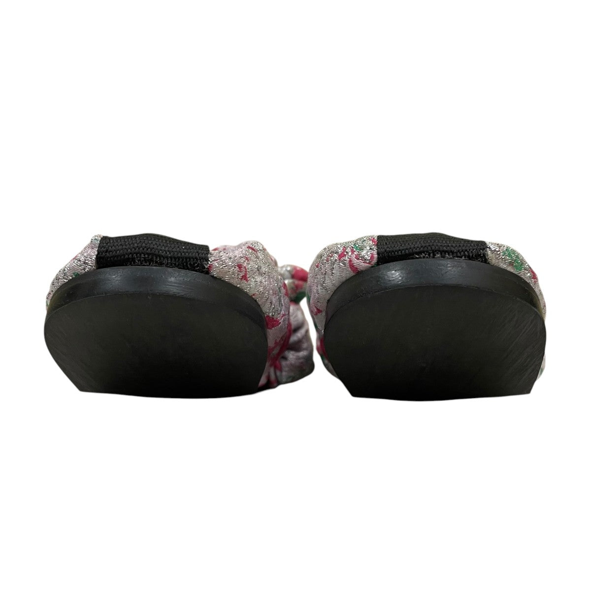scrunchie jacquard ballerinasジャガード生地 フラットシューズ バレエシューズ