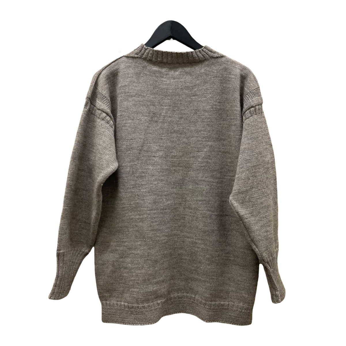 ガンジーセーター british wool厚手ニット