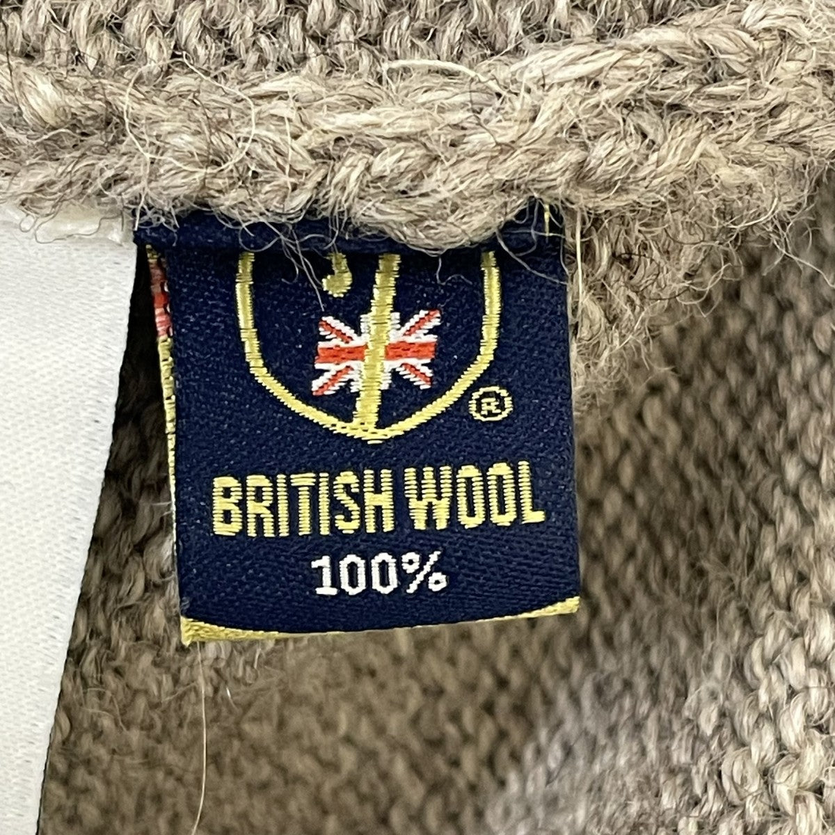 ガンジーセーター british wool厚手ニット