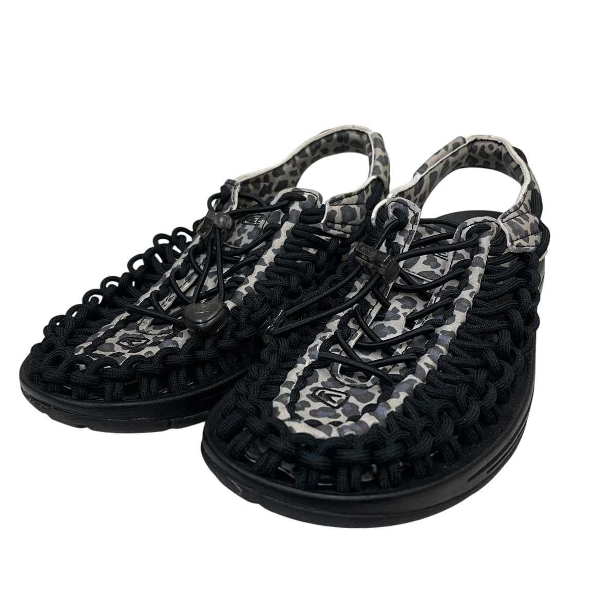 KEEN×green label relaxing UNEEK ユニークレオパード柄 サンダル1025192 古着・中古-1枚目のアイテム画像