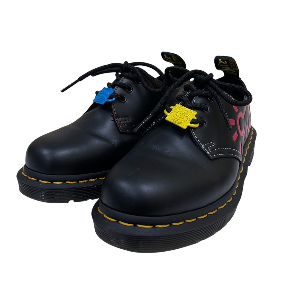 Dr．Martens×Keith Haring 1461 KEITH HARING 3ホールシューズアンジェリックベイビー プリント レザーシューズ 古着・中古-1枚目のアイテム画像