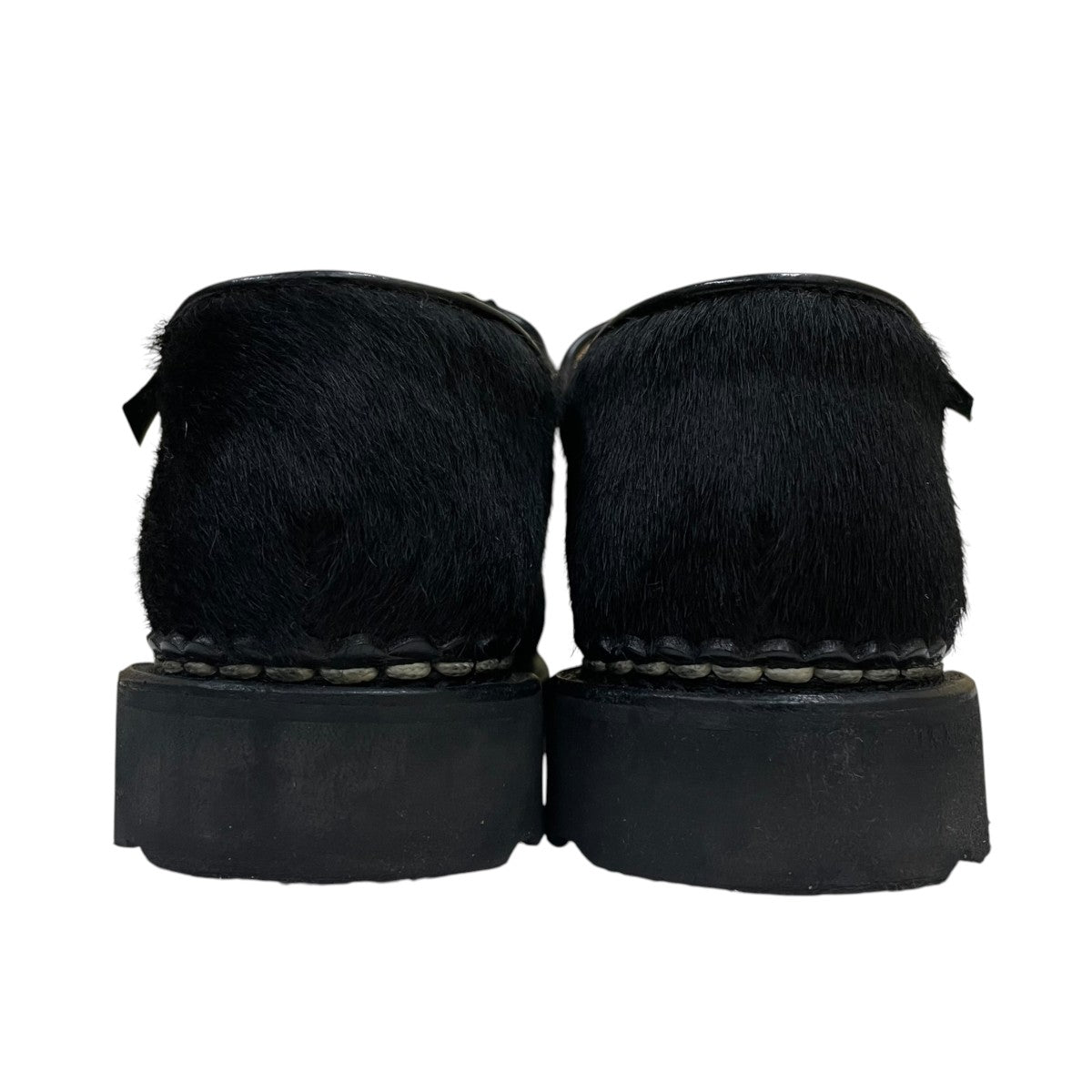 PARABOOT×BEAMS BOY MICHAEL BRIDE ミカエル ブリッドラビットファー モンクストラップ ドレスシューズ ローファー 革靴 古着・中古-3枚目のアイテム画像