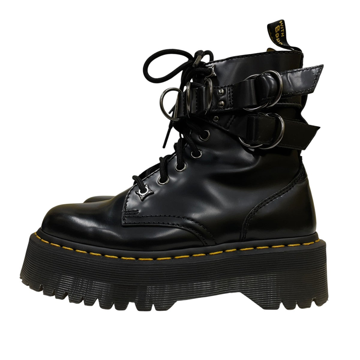 Dr．Martens JADON HDW ジェイドン ハードウェアアンクルストラップ サイドジップブーツ 厚底ブーツ 古着・中古-2枚目のアイテム画像