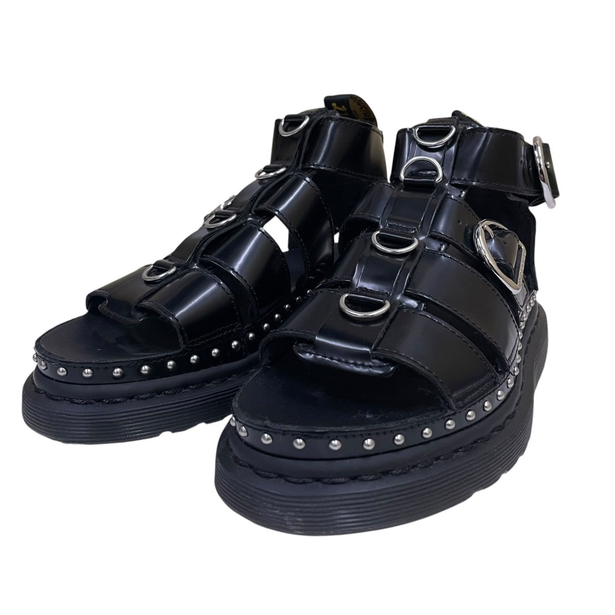 Dr．Martens MACKAYE HDW マッケイ ハードウェアDリング金具 メタルスタッズ ストラップサンダル 古着・中古-1枚目のアイテム画像