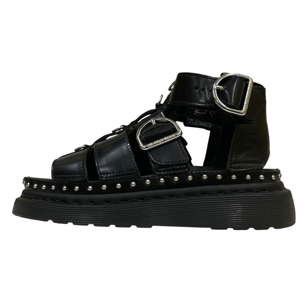 Dr．Martens MACKAYE HDW マッケイ ハードウェアDリング金具 メタルスタッズ ストラップサンダル 古着・中古-2枚目のアイテム画像