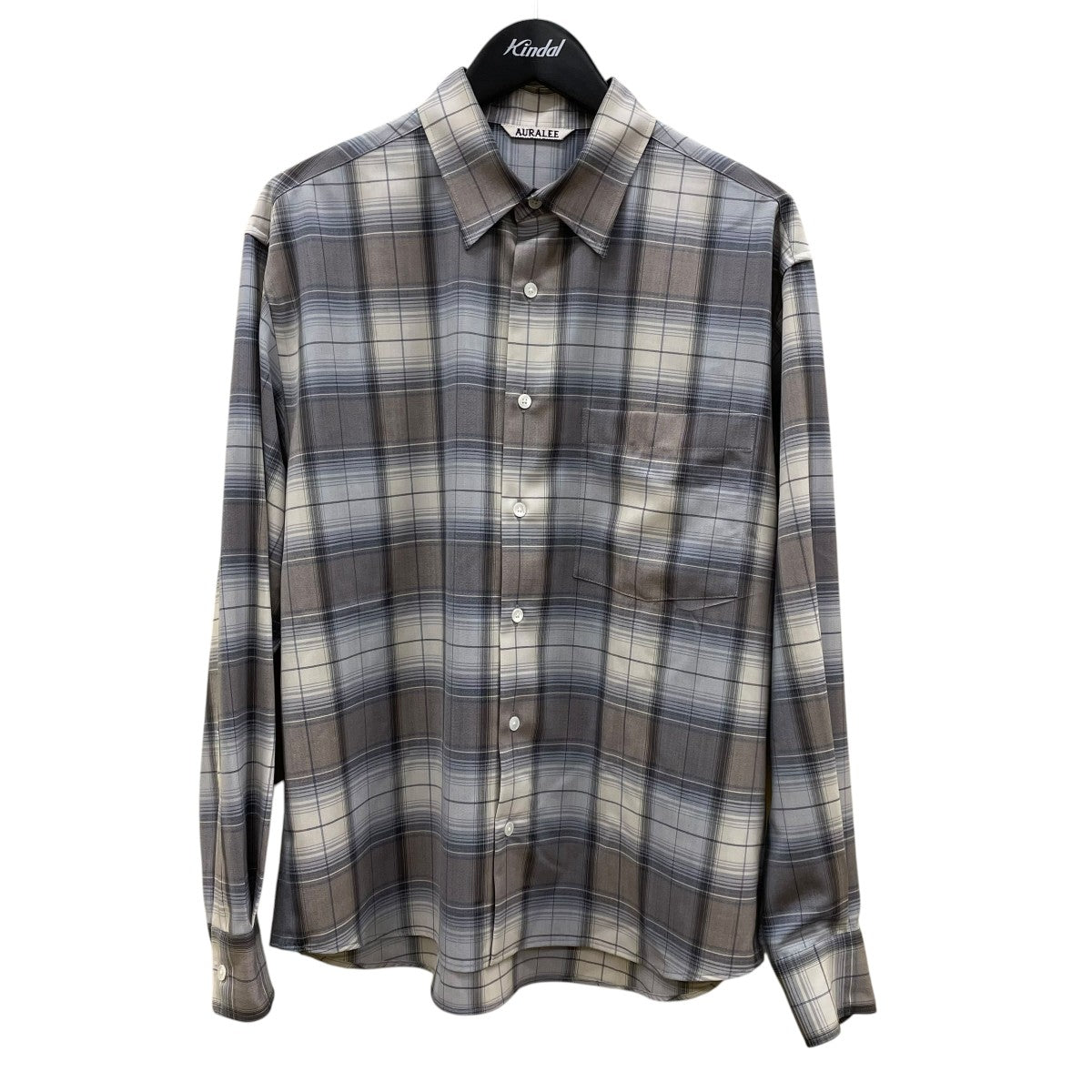 SUPER LIGHT WOOL CHECK SHIRTチェック長袖シャツA26SS01LC
