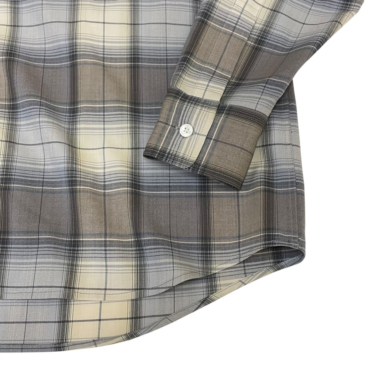 SUPER LIGHT WOOL CHECK SHIRTチェック長袖シャツA26SS01LC
