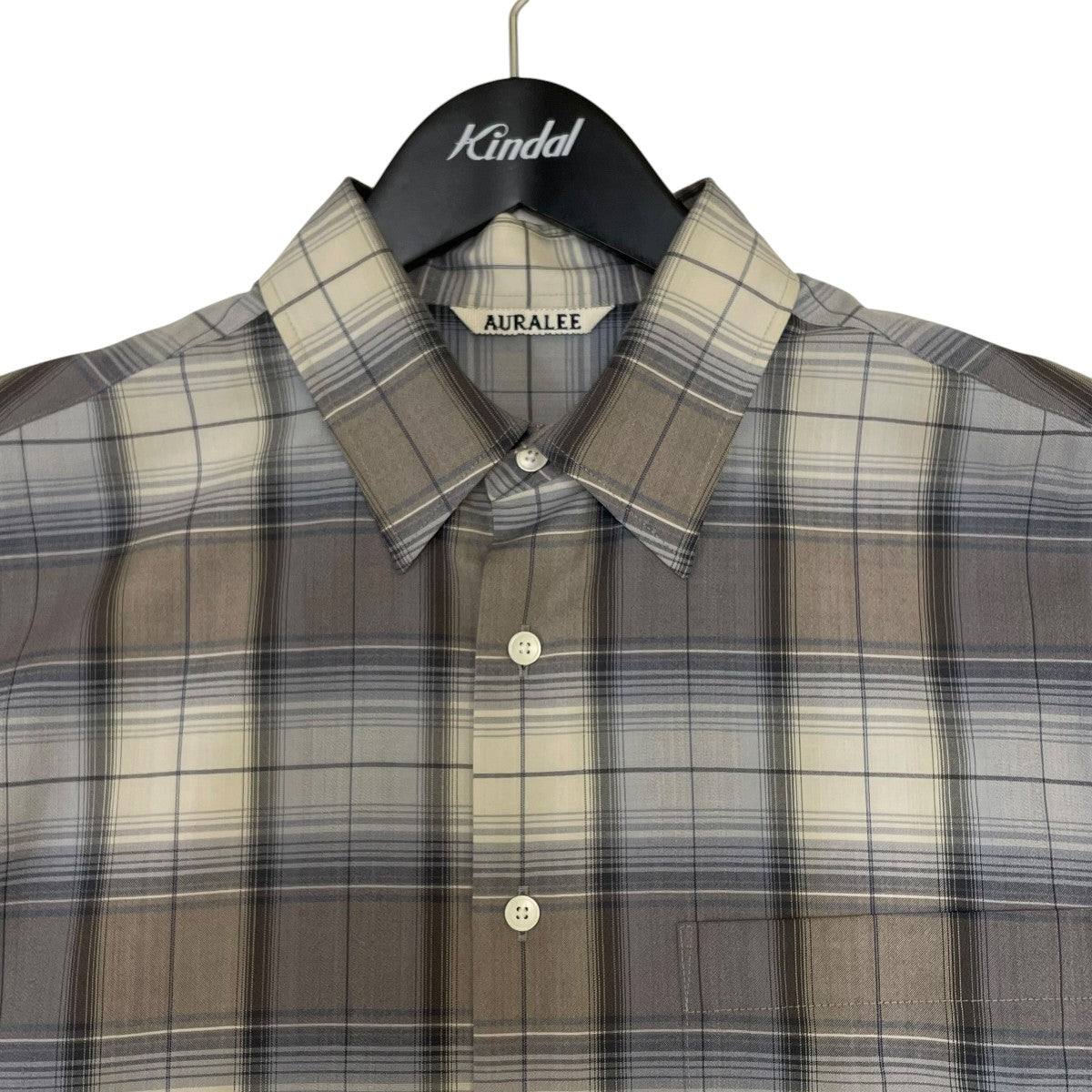SUPER LIGHT WOOL CHECK SHIRTチェック長袖シャツA26SS01LC