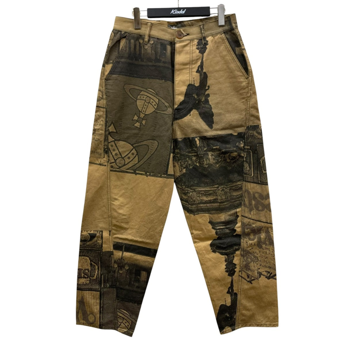 20SSPICCADILLY CIRCUS SEAM FLOW TROUSERS ピカデリーサーカス 総柄コットンワイドパンツコットンパンツVW-V1-73731