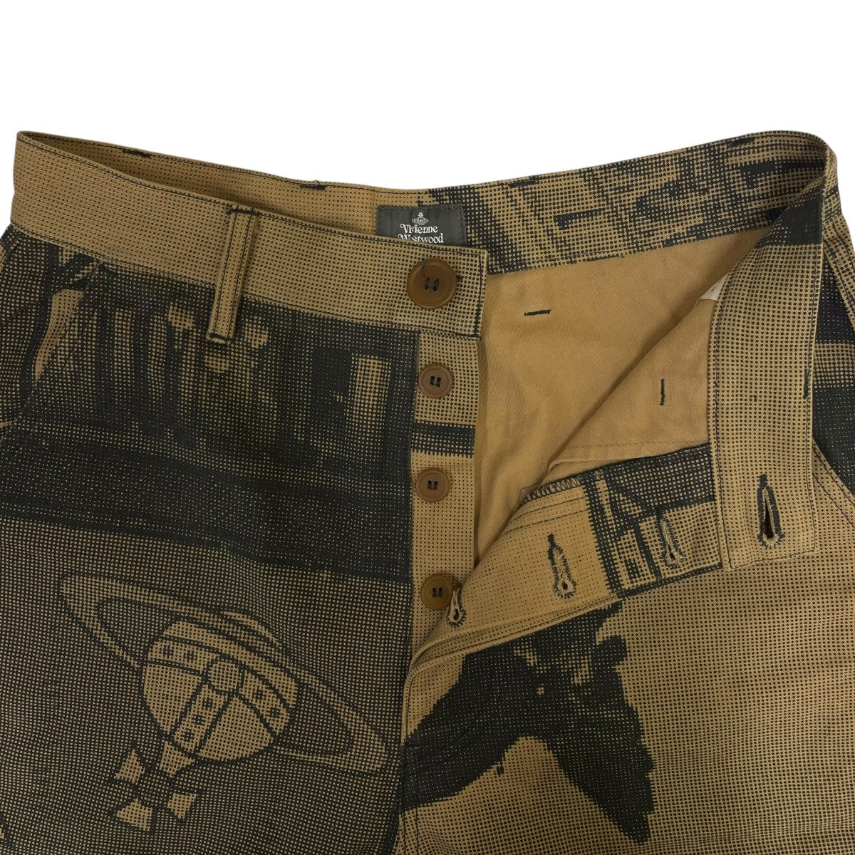 20SSPICCADILLY CIRCUS SEAM FLOW TROUSERS ピカデリーサーカス 総柄コットンワイドパンツコットンパンツVW-V1-73731
