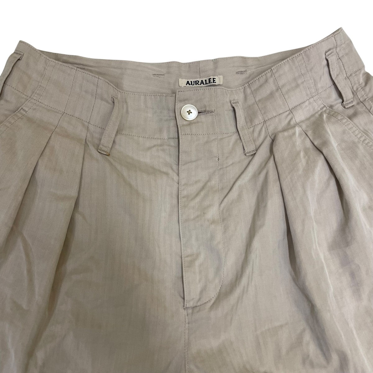 22SSWASHED FINX HERRINGBONE SLACKSワイドパンツA22SP03FH