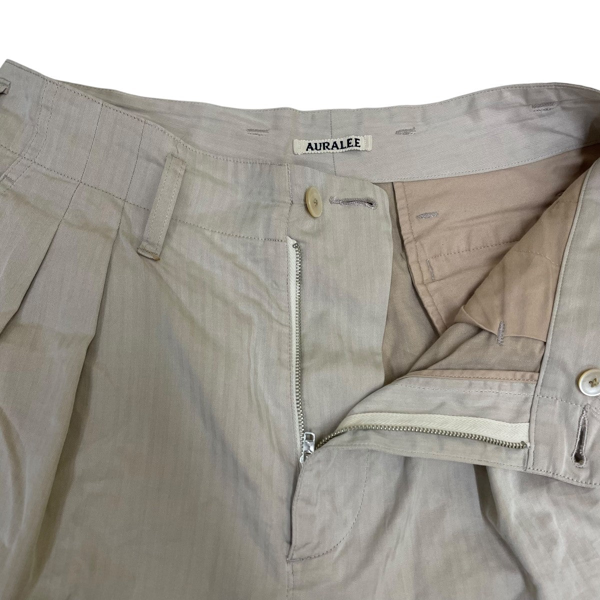 22SSWASHED FINX HERRINGBONE SLACKSワイドパンツA22SP03FH