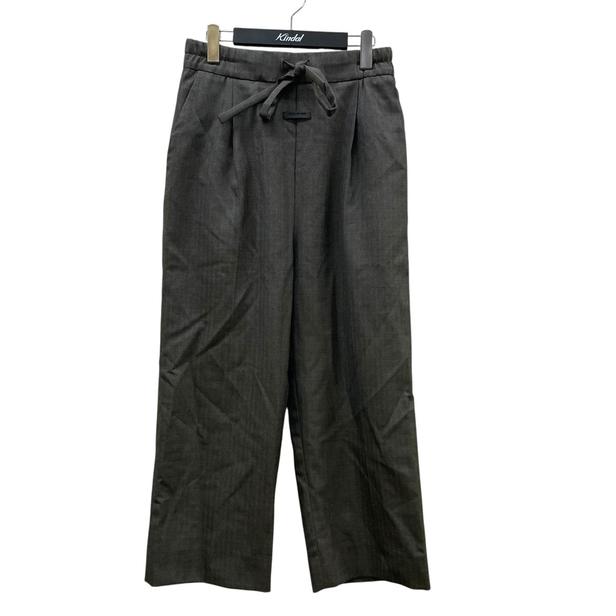 Gray Cotton Wool Oxford Wide Legパンツ