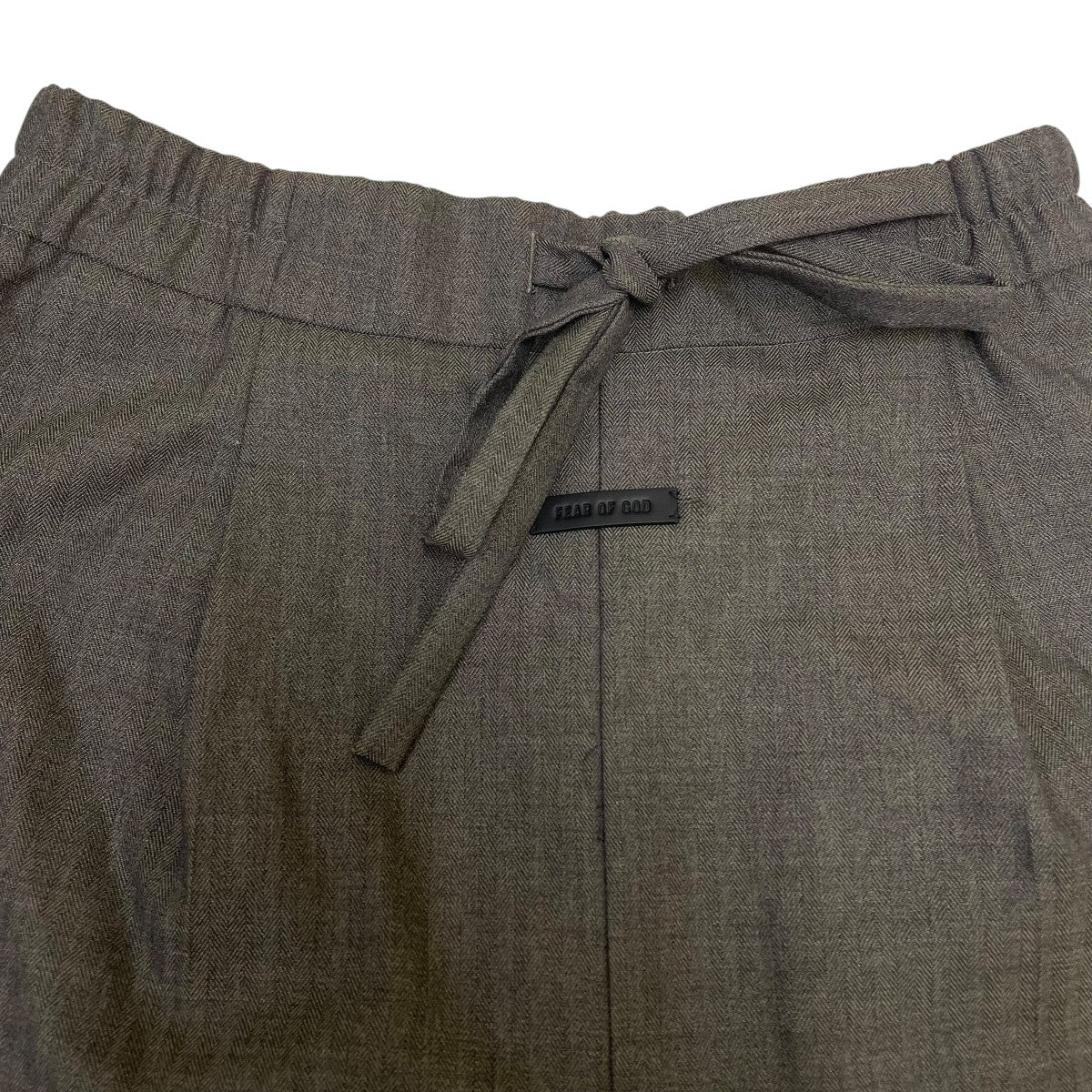 Gray Cotton Wool Oxford Wide Legパンツ