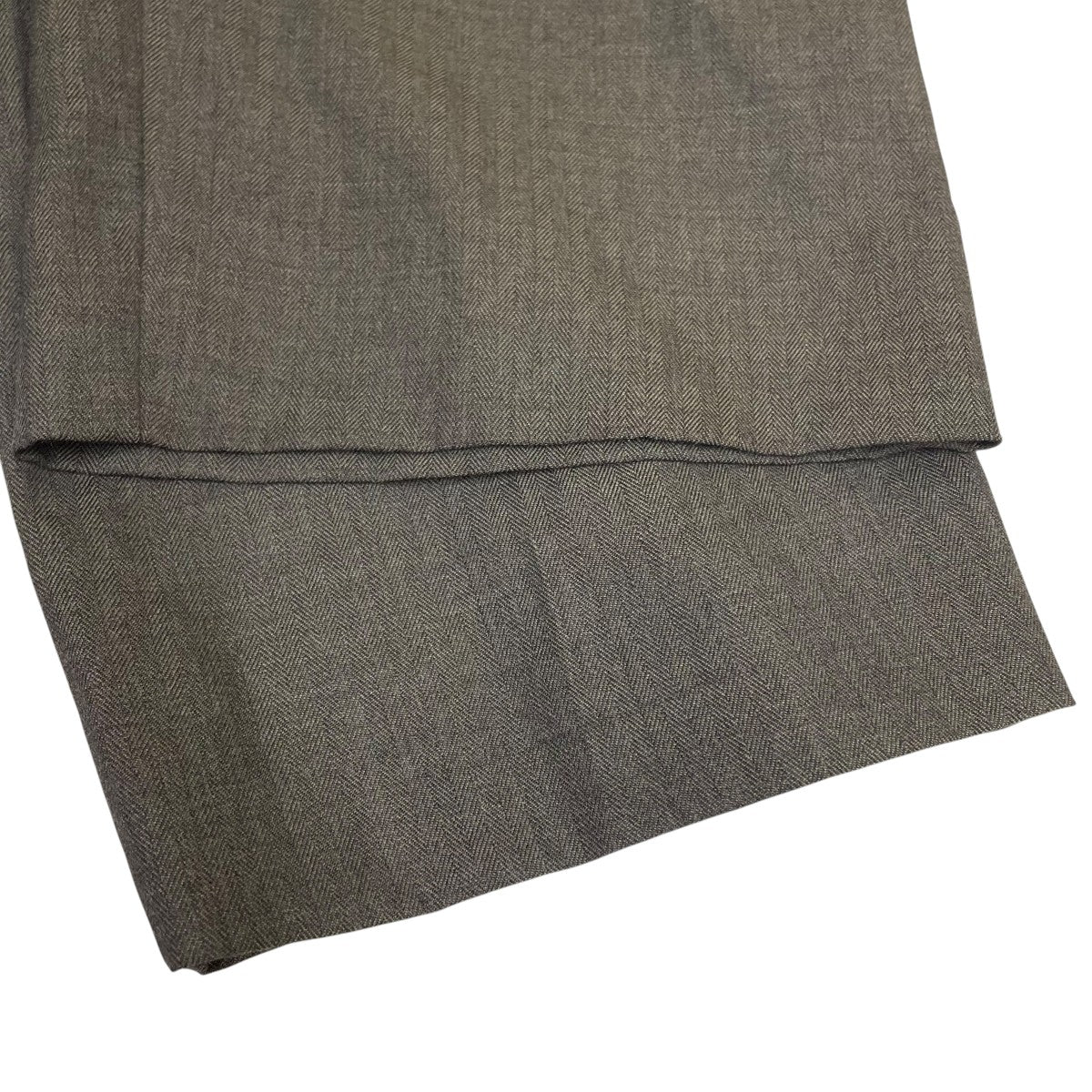 Gray Cotton Wool Oxford Wide Legパンツ