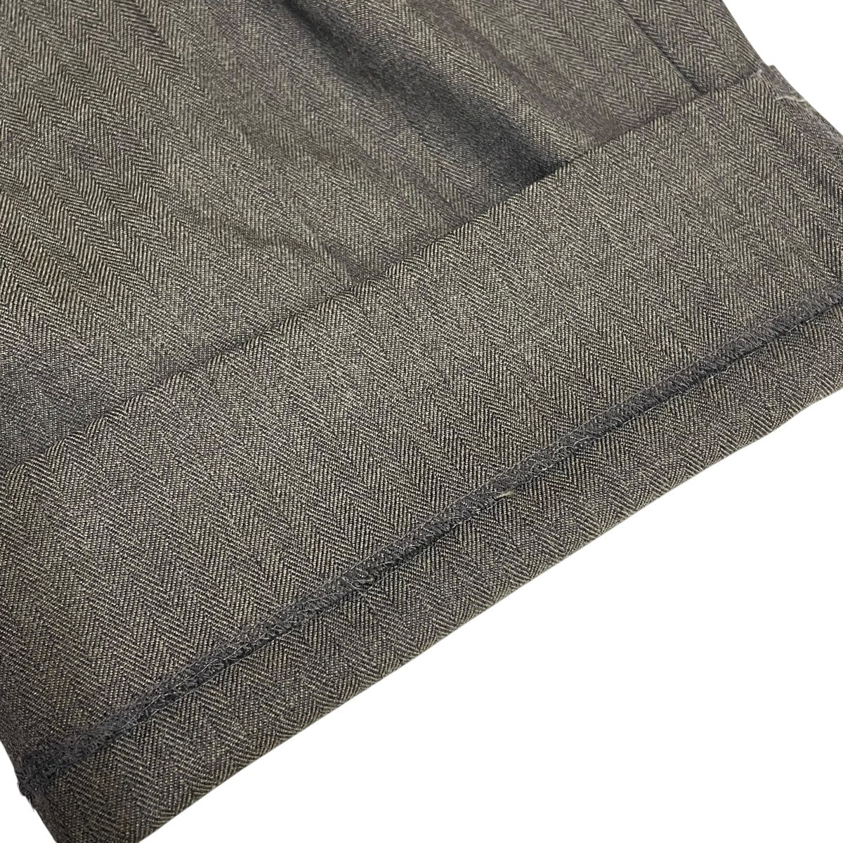 Gray Cotton Wool Oxford Wide Legパンツ