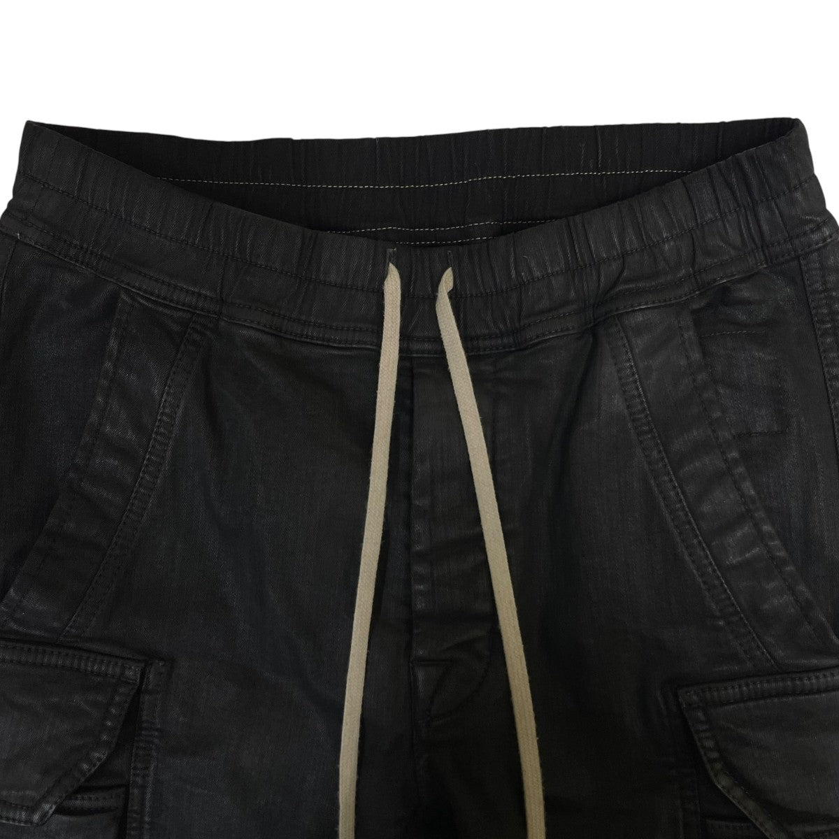 DRKSHDW MASTODON CUT IN BLACK WAX STRETCH DENIM マストドン カットワックスコーティング加工 カーゴパンツ スキニーパンツDU02D2386-SBW 古着・中古-3枚目のアイテム画像