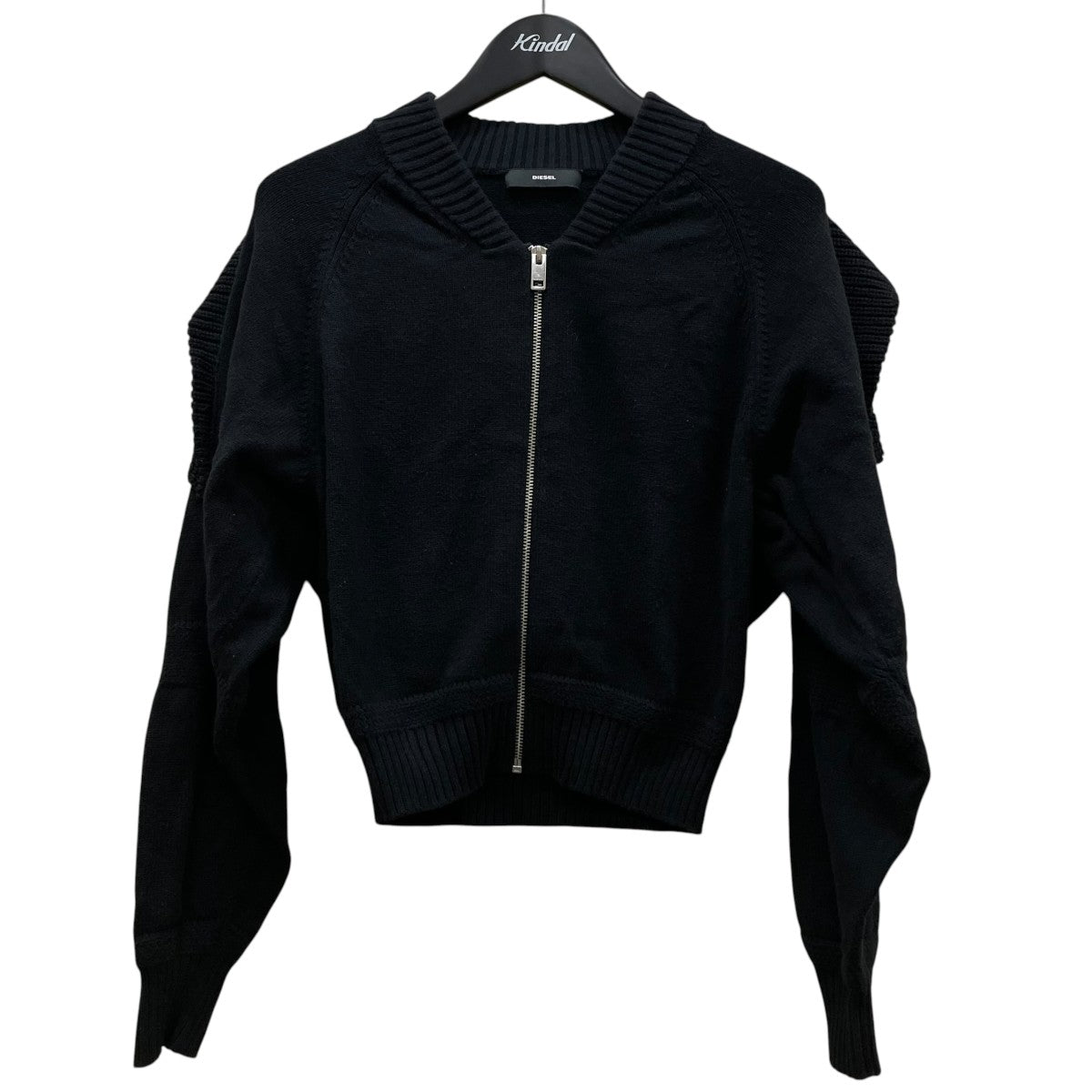 DIESEL 切替デザイン ニット ジップアップジャケット 古着・中古-1枚目のアイテム画像