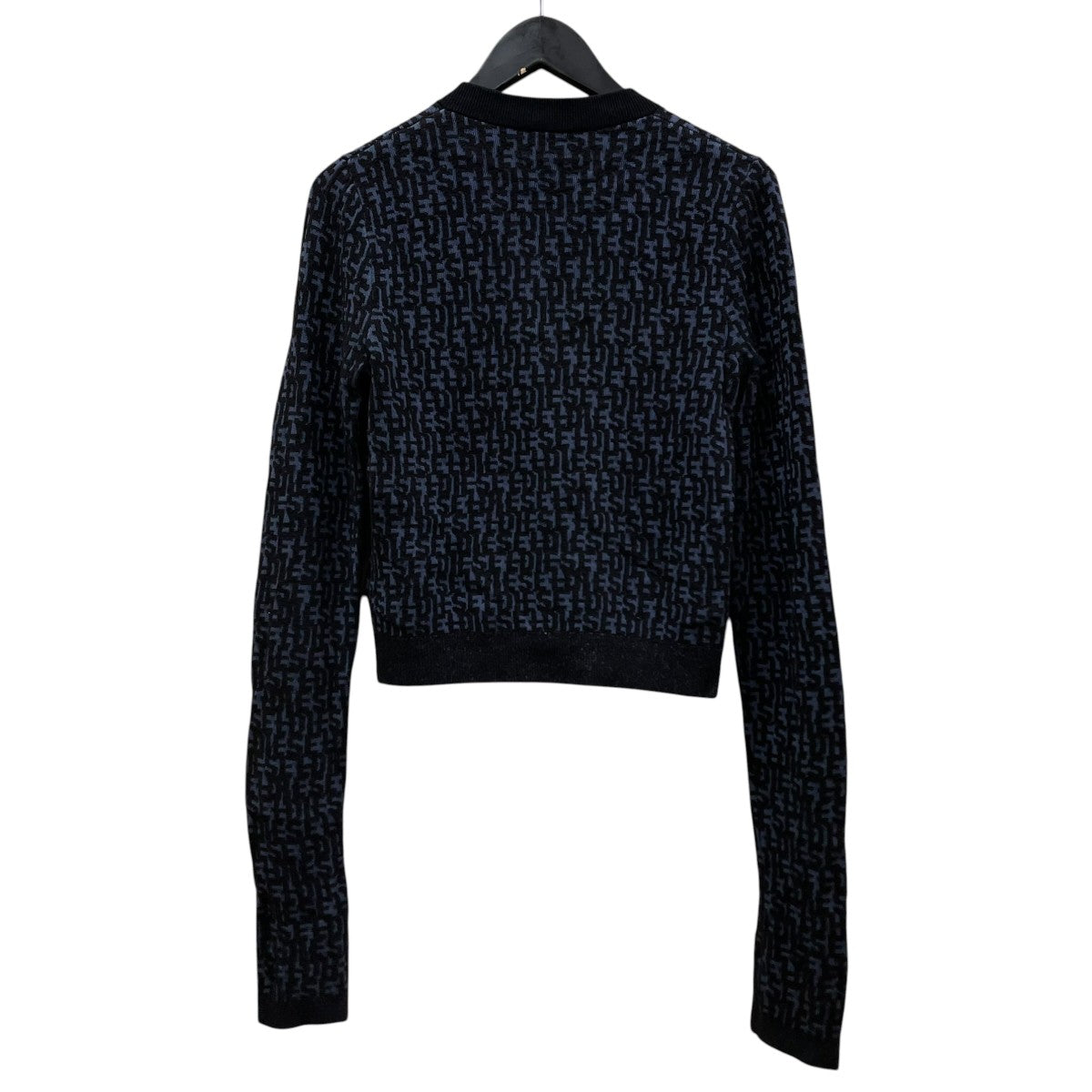 DIESEL M-ALLORCA フィンガーホール付き総柄 ニット ジップアップジャケットA09429 古着・中古-2枚目のアイテム画像