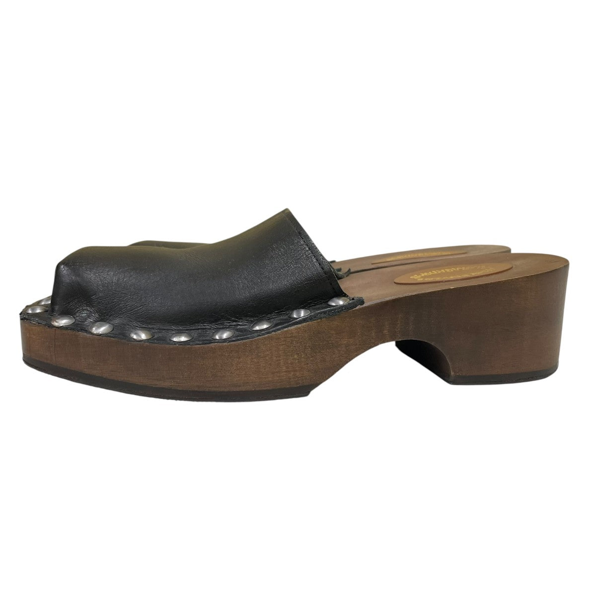 ACNE STUDIOS ウッドクロッグレザーサンダル 古着・中古-2枚目のアイテム画像