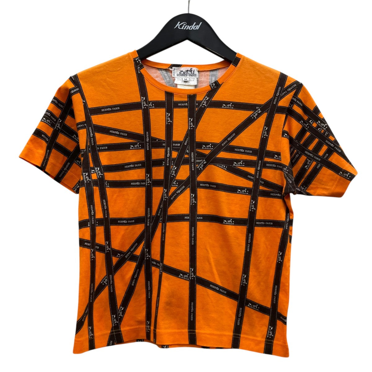 90s 00s ボルデュック リボン柄 プリント 半袖Tシャツ コットンTシャツ