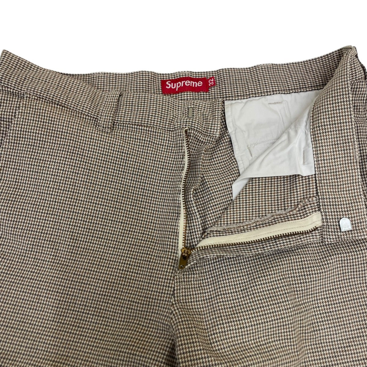 Supreme(シュプリーム) Houndstooth Work Shortハーフパンツ ベージュ