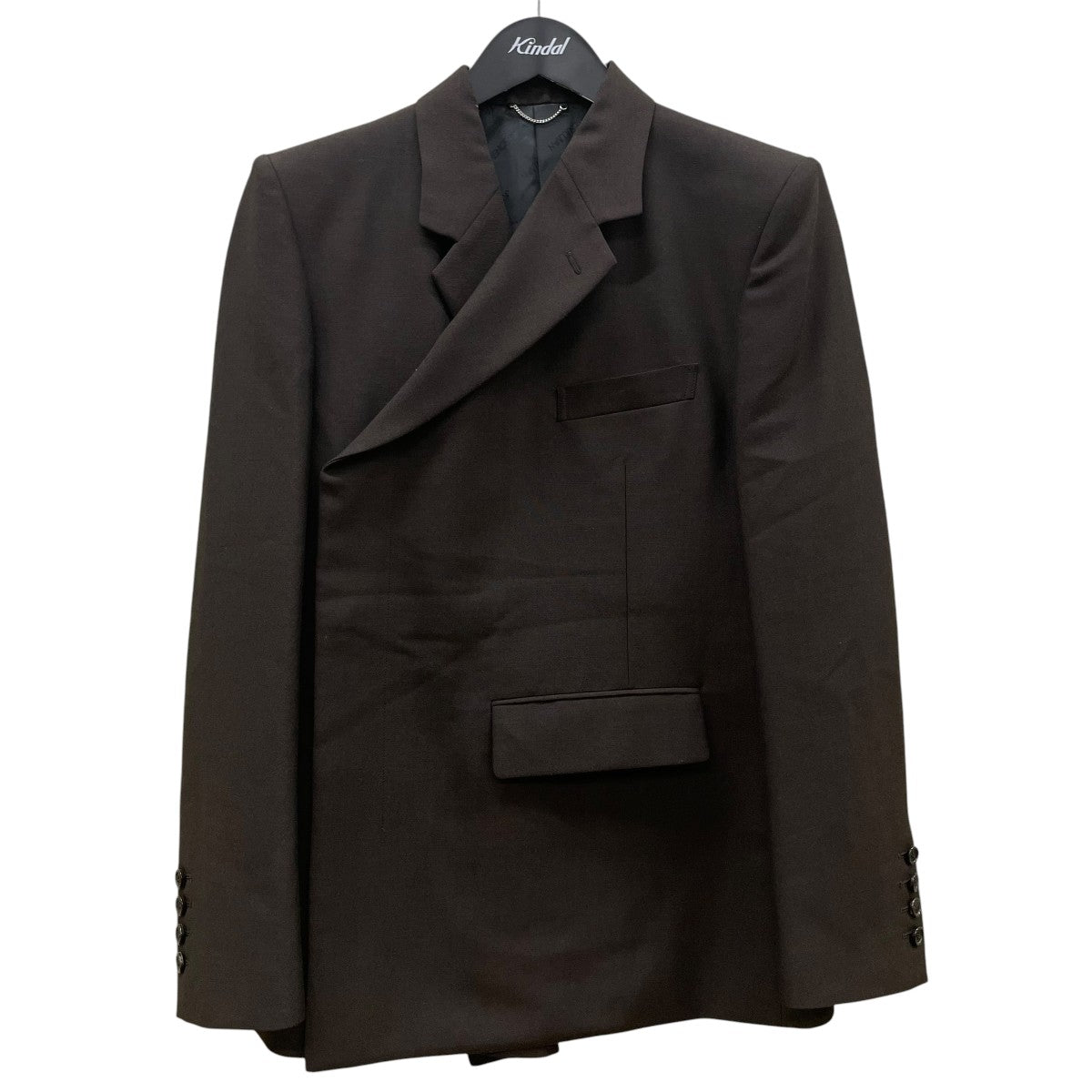 22SSMOHAIR WOOL FLY FRONT DOUBLE BREASTED JACKETテーラードジャケットLA009-0122-04