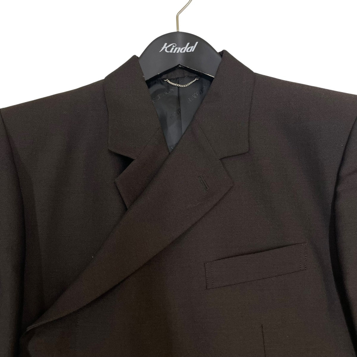 22SSMOHAIR WOOL FLY FRONT DOUBLE BREASTED JACKETテーラードジャケットLA009-0122-04