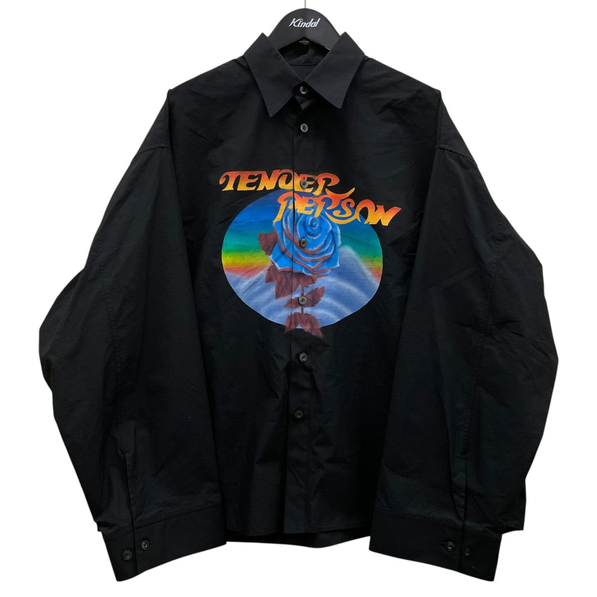 23SSROSE AIRBRUSH SHIRTグラフィックプリント 長袖シャツ コットンシャツGY-TO-4214