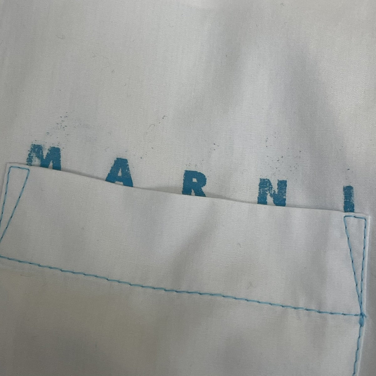 MARNI コットンポプリン オープンカラー半袖ロゴシャツ半袖オープンカラーシャツCUMU0213P2 USCS57 古着・中古-7枚目のアイテム画像