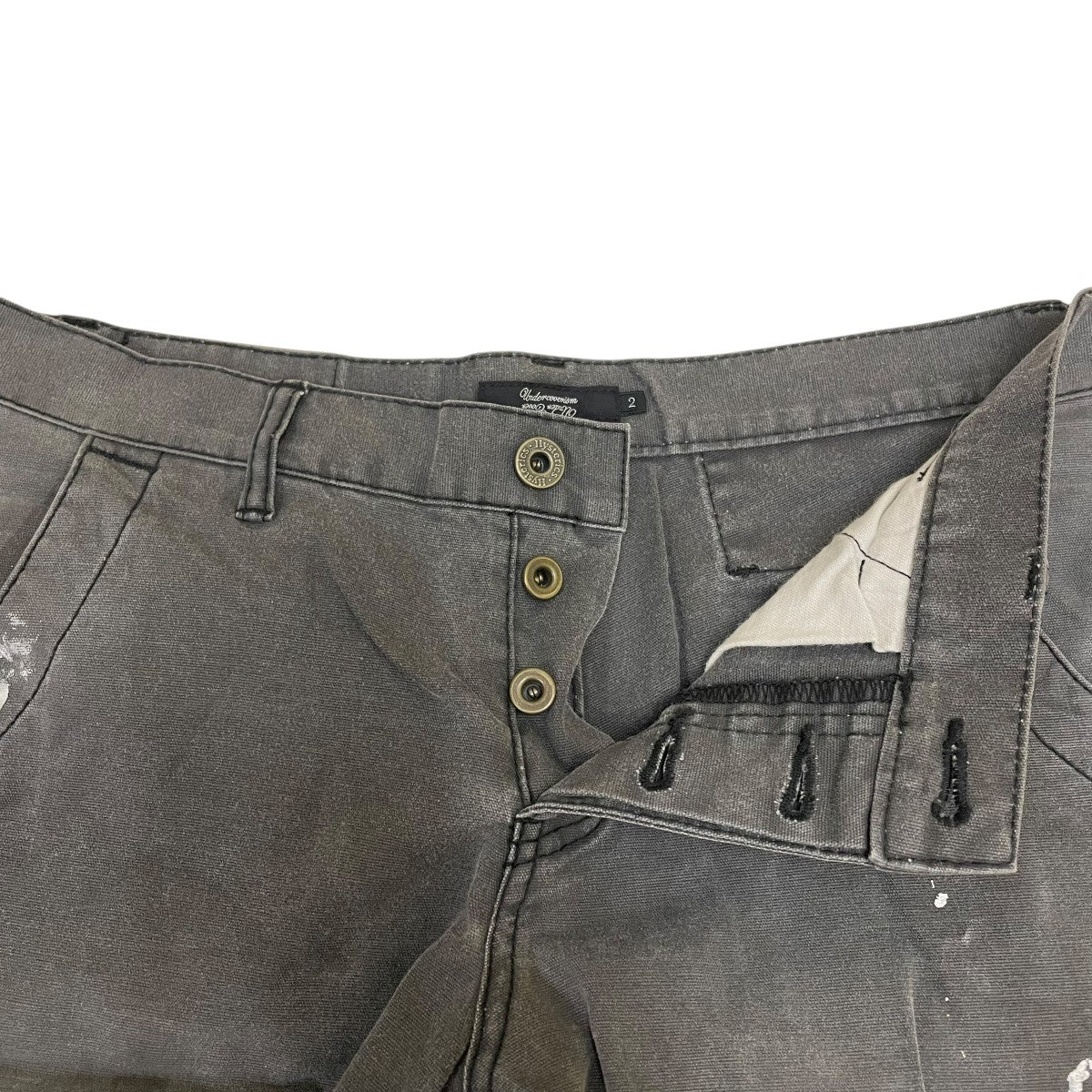 ペイント加工カーゴ パンツスキニーパンツB4531