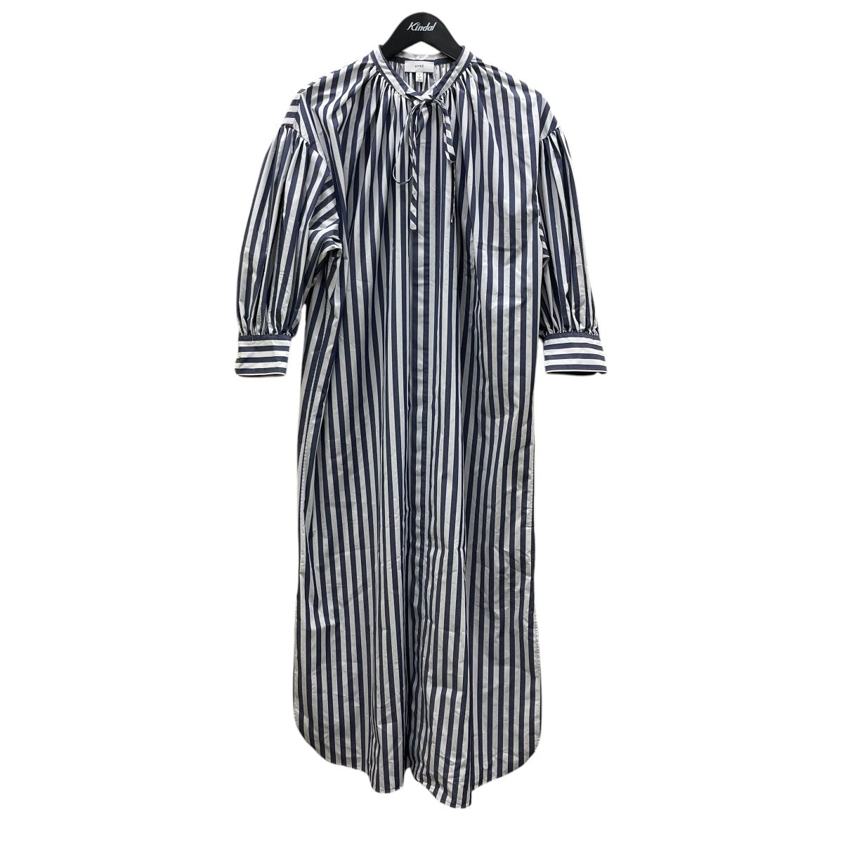 STRIPED GATHERED DRESSドレス