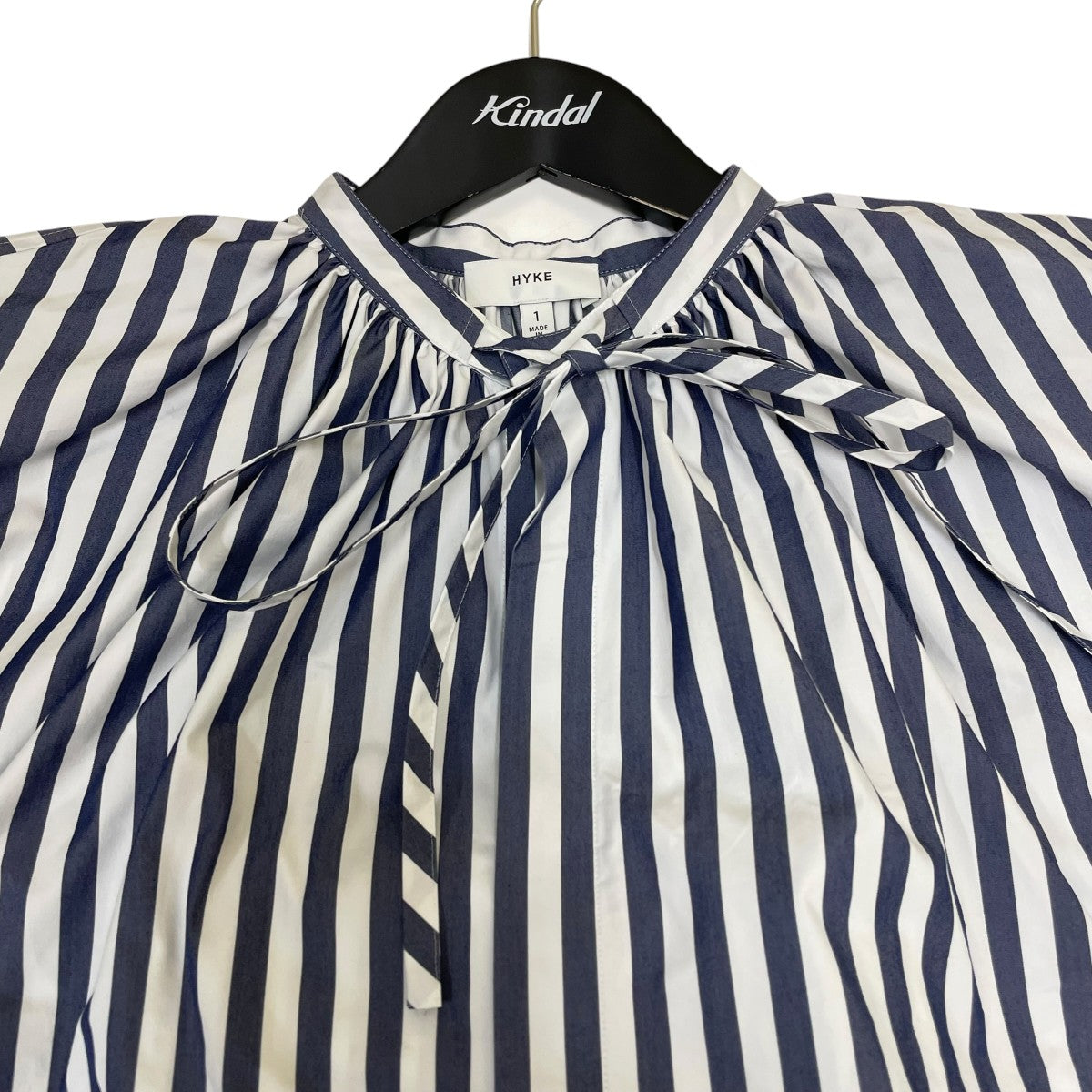 STRIPED GATHERED DRESSドレス
