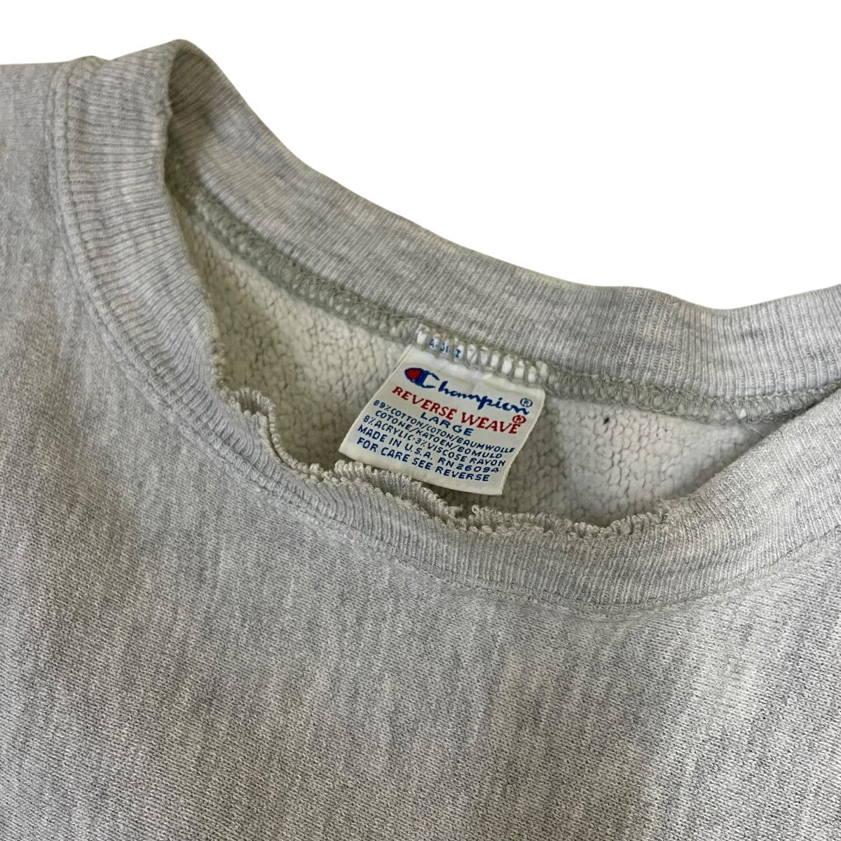 90s REVERSE WEAVE 刺繍タグコットン スウェット トレーナー