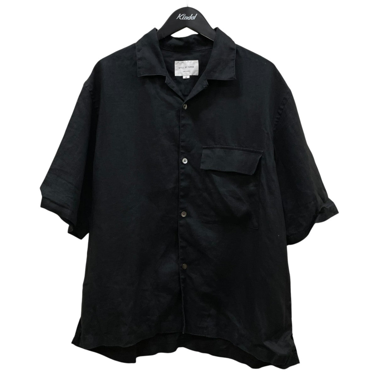 STILL BY HAND オープンカラー リネンシャツ無地 半袖シャツ リネンシャツSH05222 古着・中古-1枚目のアイテム画像