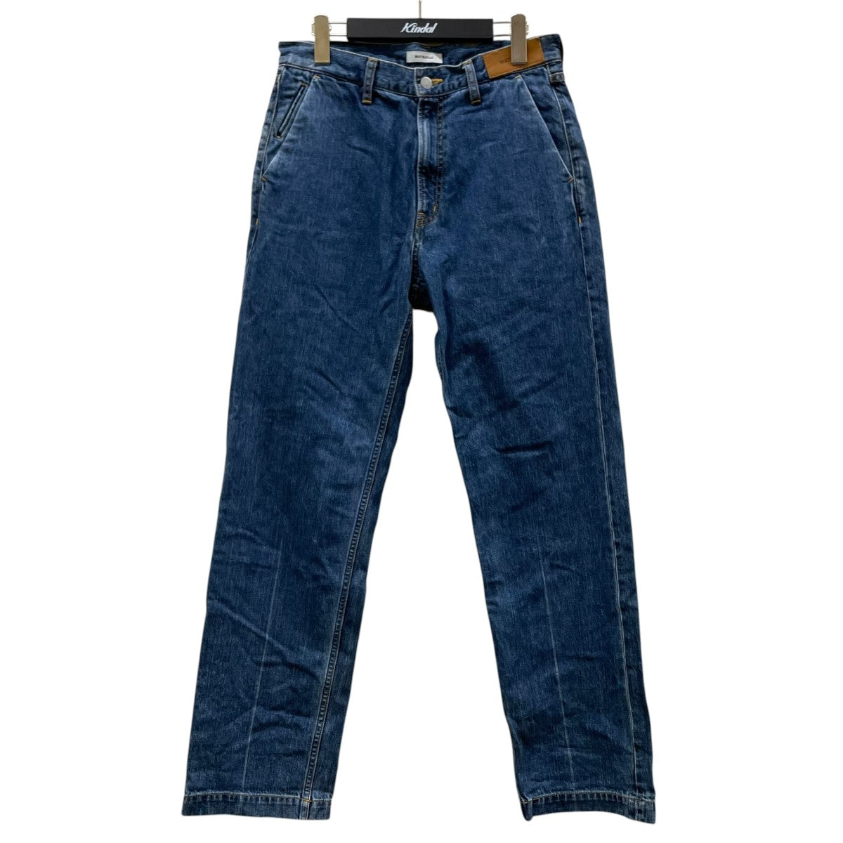 21AWStone Bio Wash Straight 5P Denim Trousersコットン ワイドストレート デニムパンツM213-0405