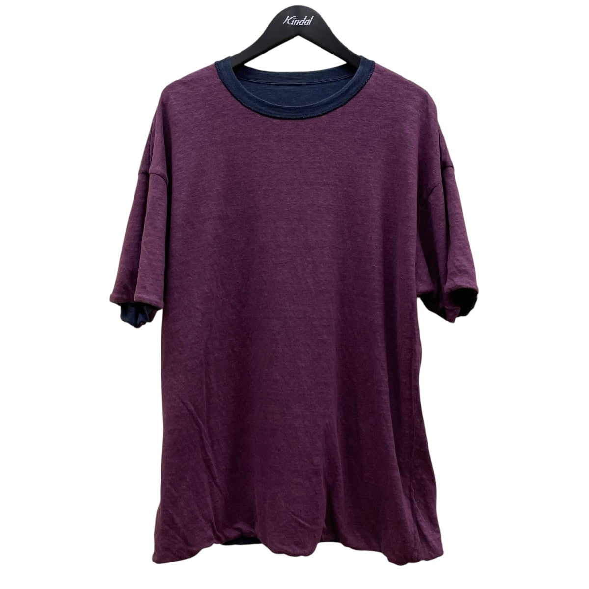 26SSLinen Reversible T-Shirtリバーシブル 無地 半袖Tシャツ リネンTシャツ26-070-HL-8020-30