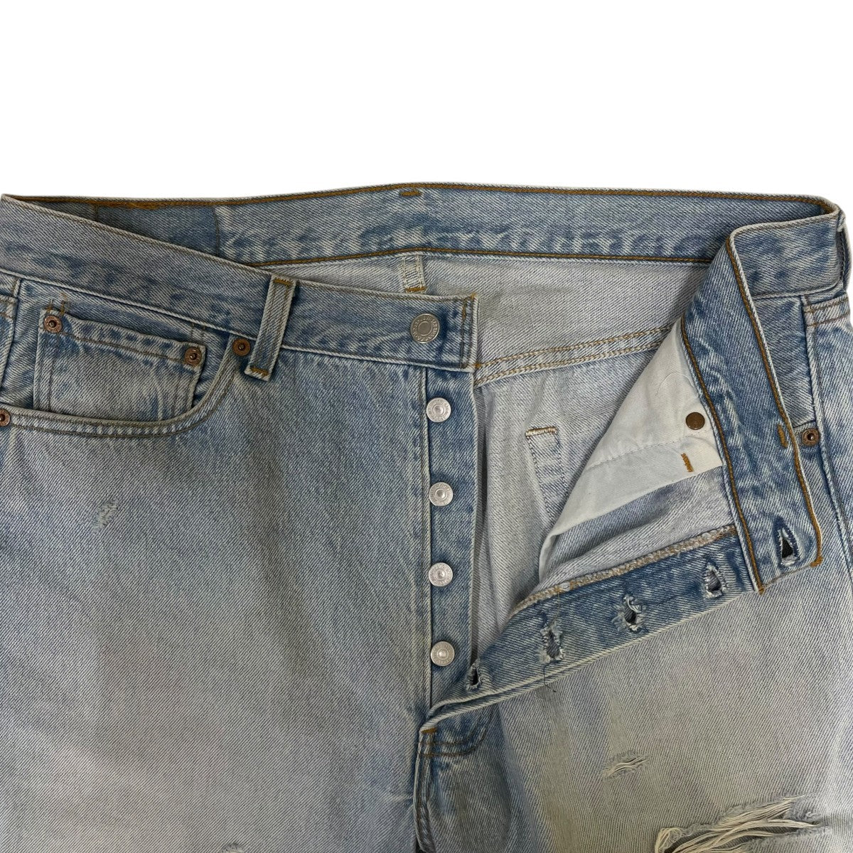 LEVI’S 501 96s USA製コットン デニムパンツ ワイドパンツ 古着・中古-4枚目のアイテム画像