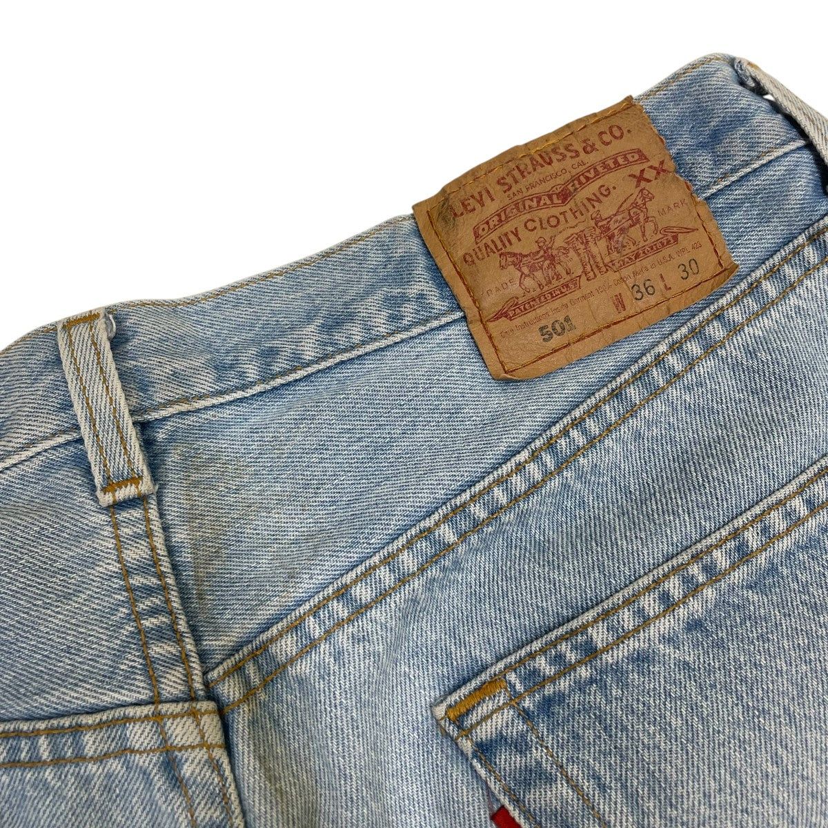 LEVI’S 501 96s USA製コットン デニムパンツ ワイドパンツ 古着・中古-9枚目のアイテム画像