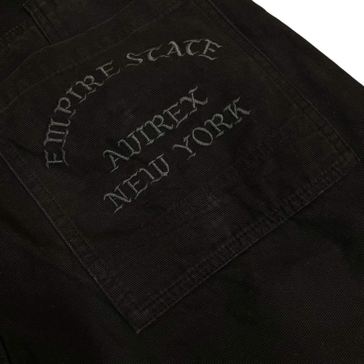 AVIREX LEATHER PATCH DUCK DOUBLE KNEE PANTSコットン ワイドデニムパンツ783-6110013 古着・中古-9枚目のアイテム画像