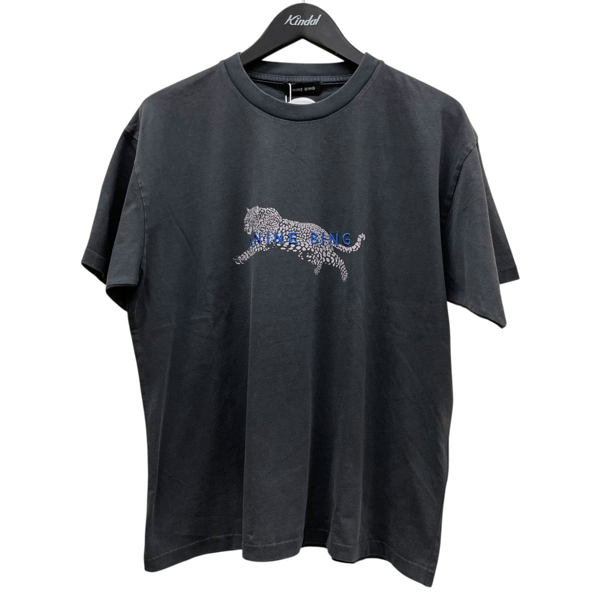 Cade Tee Leopardロゴ刺繍 半袖Tシャツ コットンTシャツA-08-12927-WBL1
