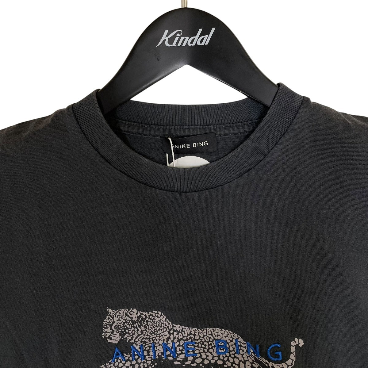 Cade Tee Leopardロゴ刺繍 半袖Tシャツ コットンTシャツA-08-12927-WBL1