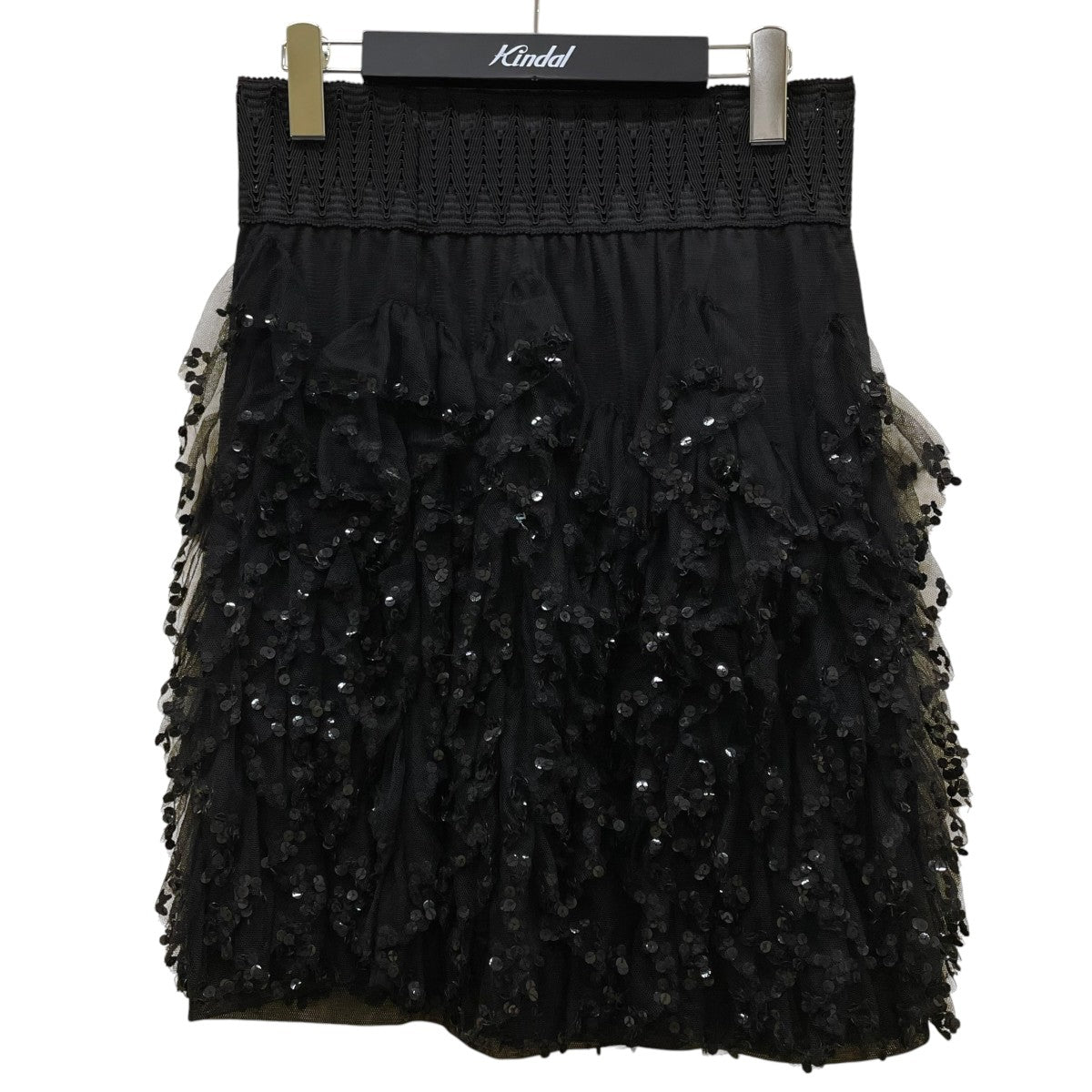 PHILOSOPHY DI ALBERTA FERRETTI スパンコール付き ティアードフリル ミニスカートP70114-93V 古着・中古-1枚目のアイテム画像