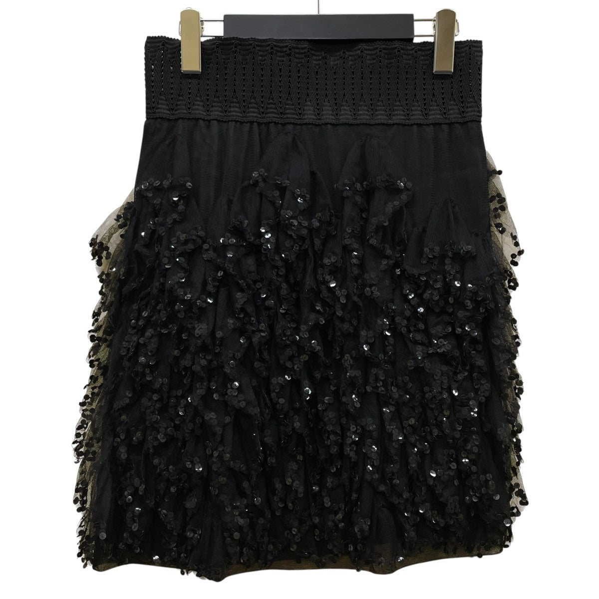 PHILOSOPHY DI ALBERTA FERRETTI スパンコール付き ティアードフリル ミニスカートP70114-93V 古着・中古-2枚目のアイテム画像