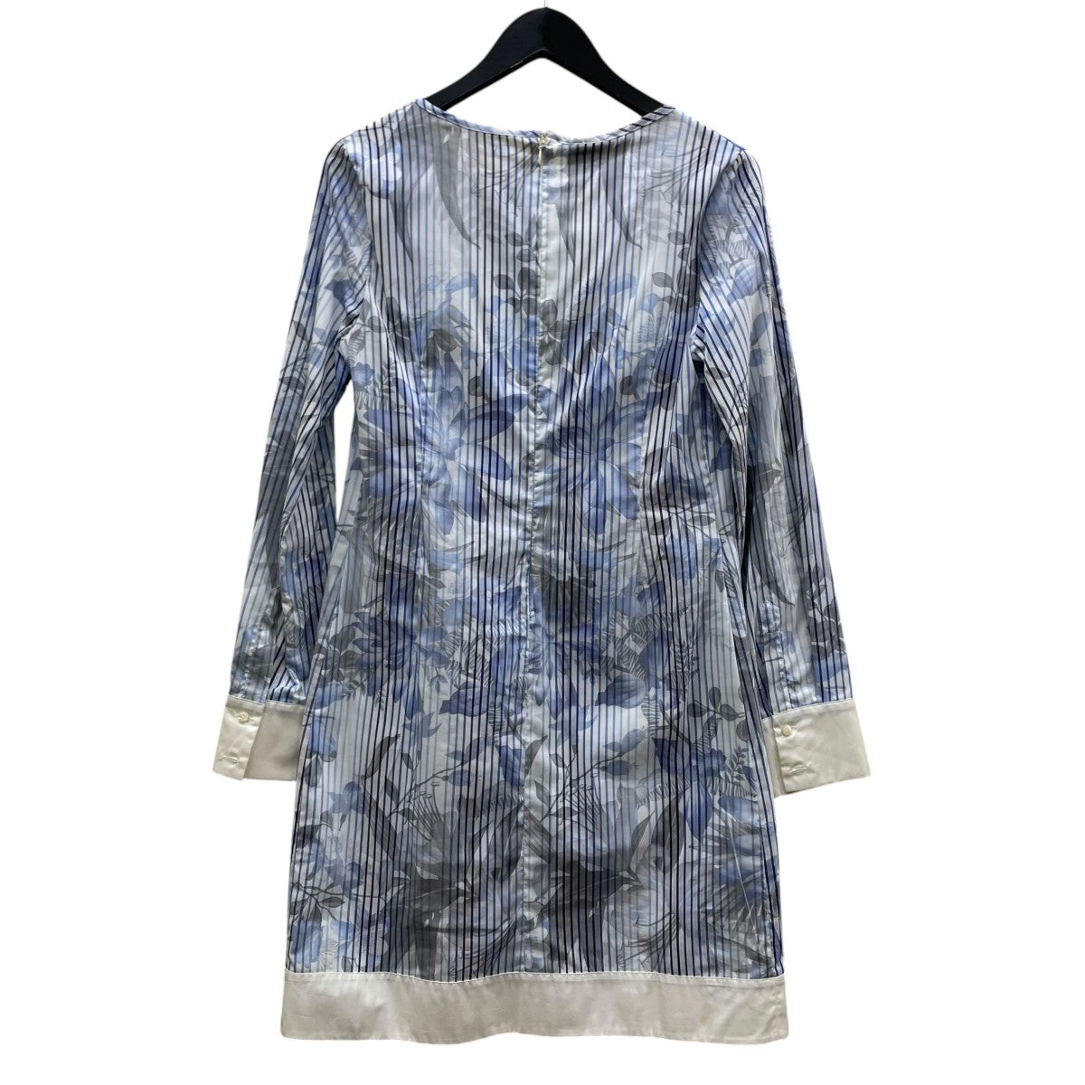 PADLA FRANI ストライプ柄 花 グラフィックプリント 膝丈ワンピース 古着・中古-2枚目のアイテム画像
