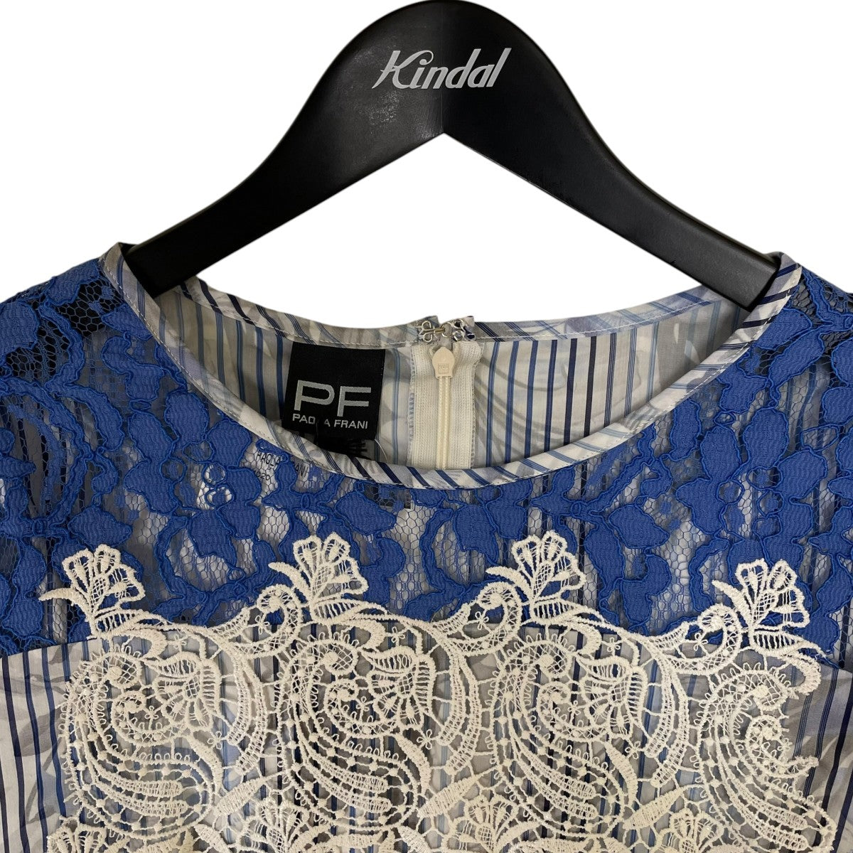 PADLA FRANI ストライプ柄 花 グラフィックプリント 膝丈ワンピース 古着・中古-3枚目のアイテム画像